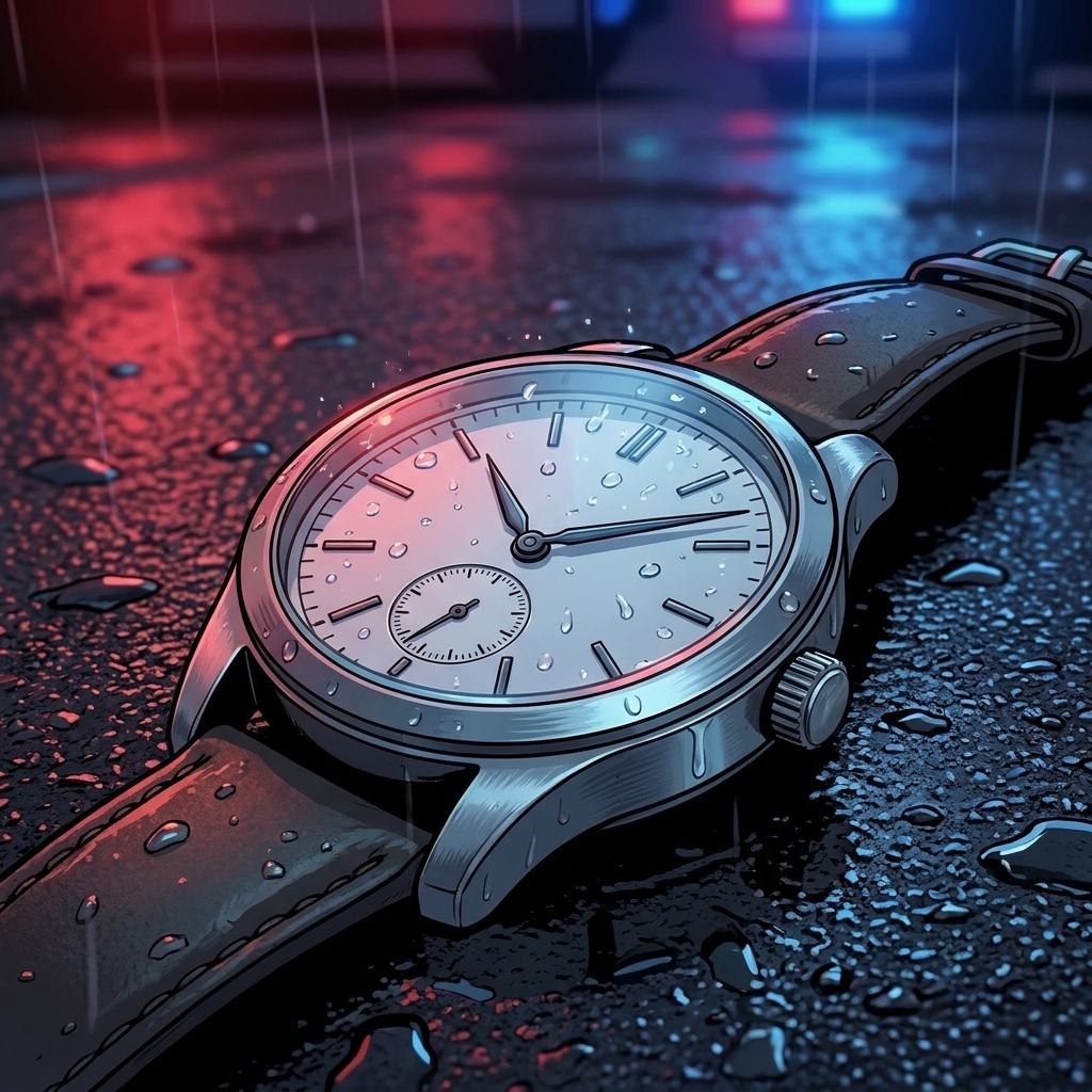wristwatch on ground