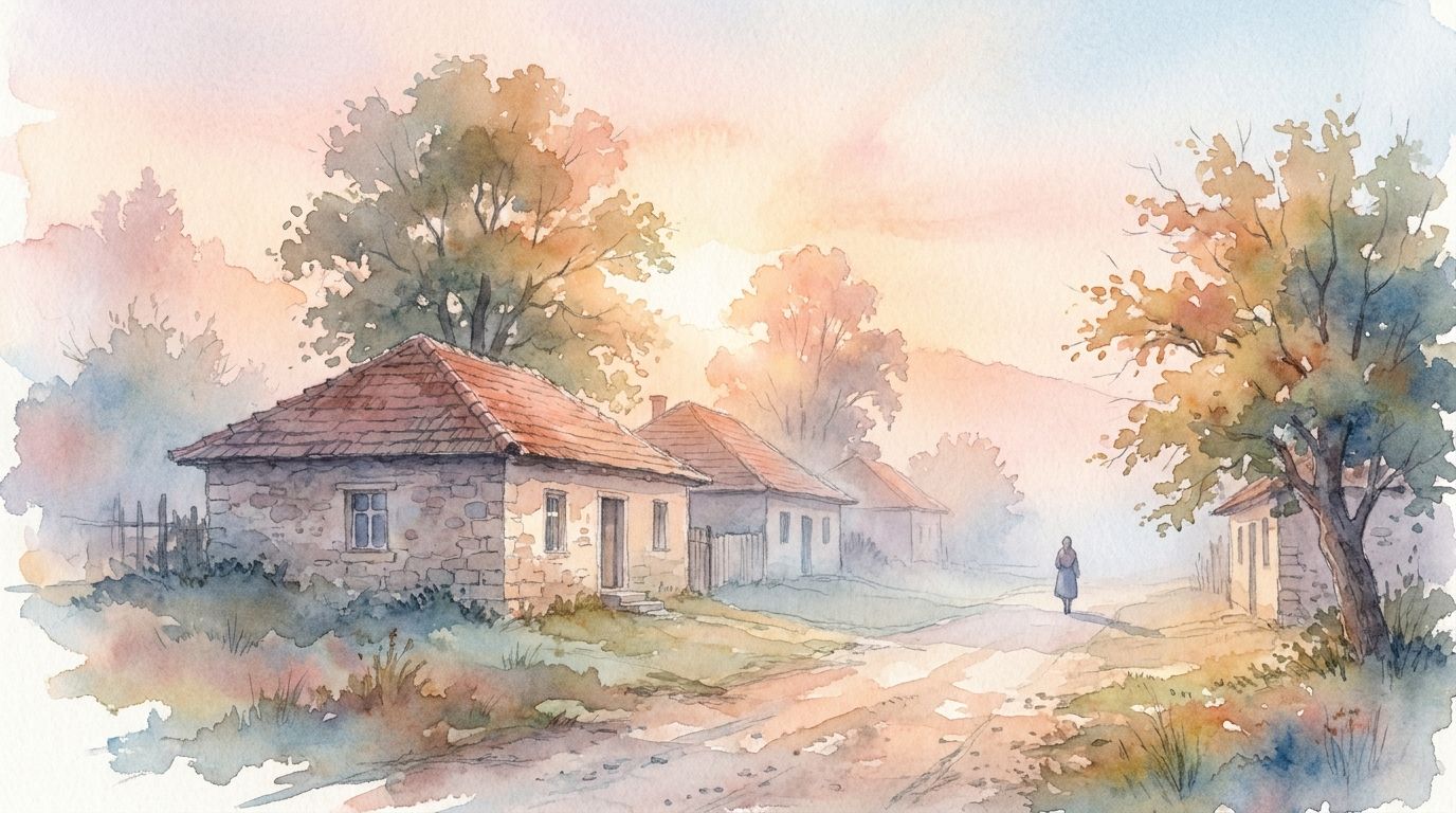 Foggy morning street